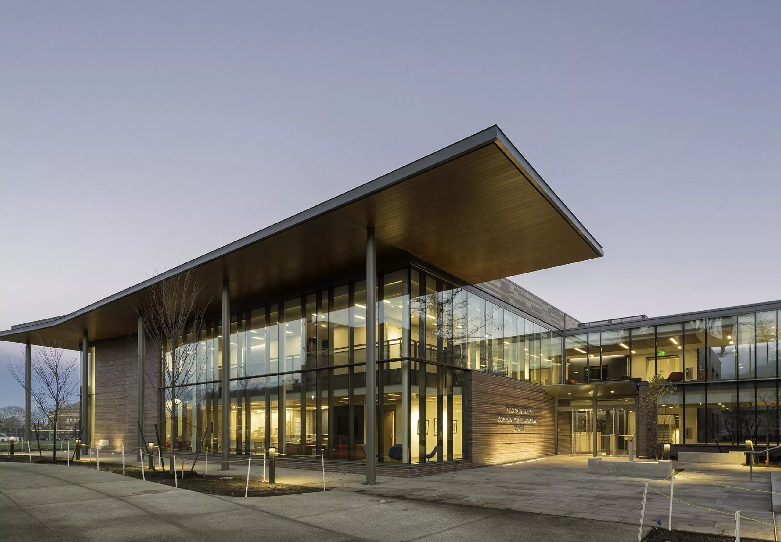 exterior view Moses Brown School Woodman Family Community and Performance Center building