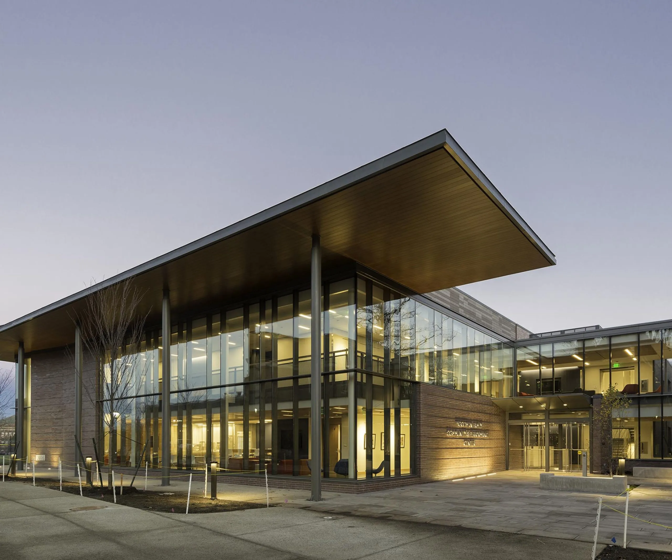 exterior view Moses Brown School Woodman Family Community and Performance Center building