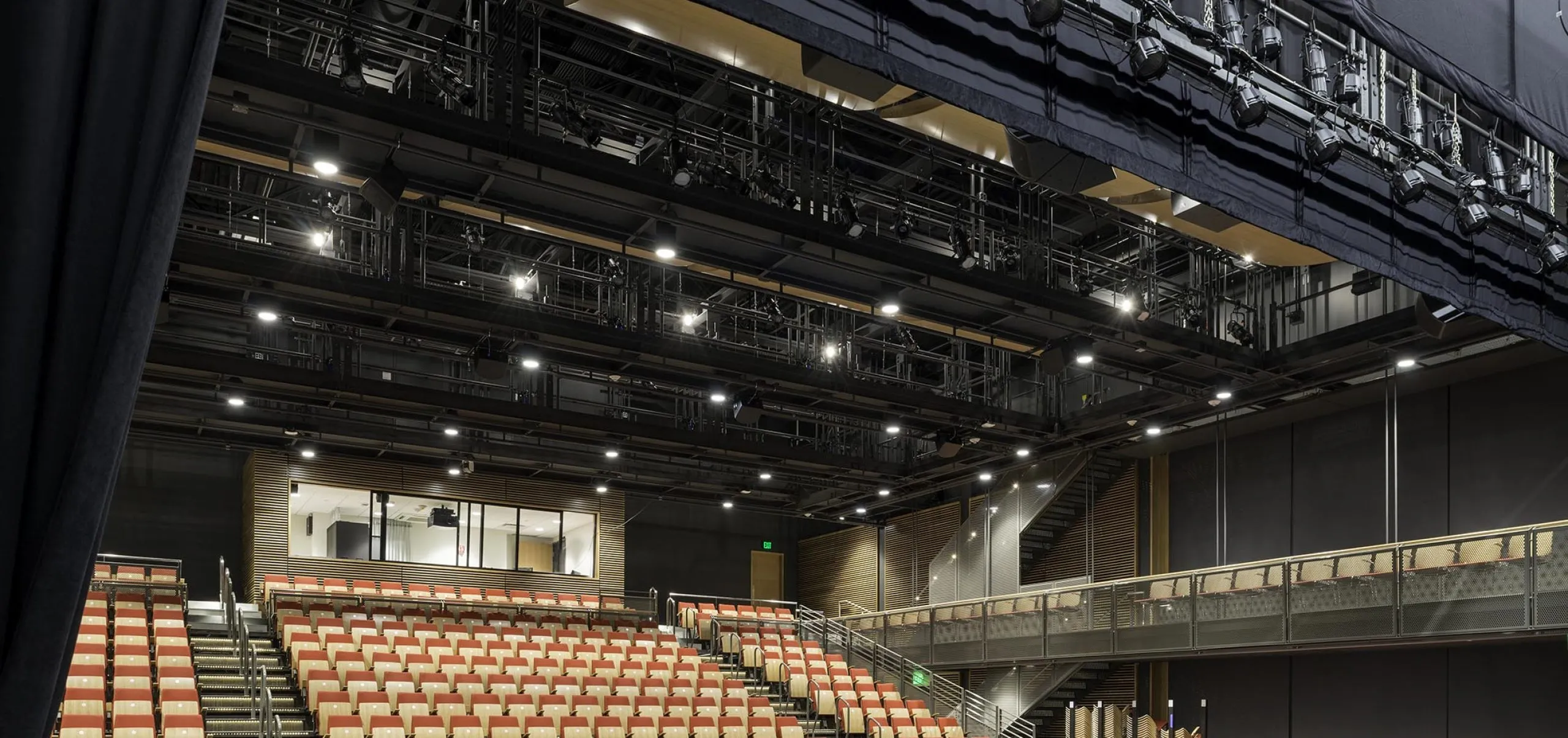 interior view of theater seating