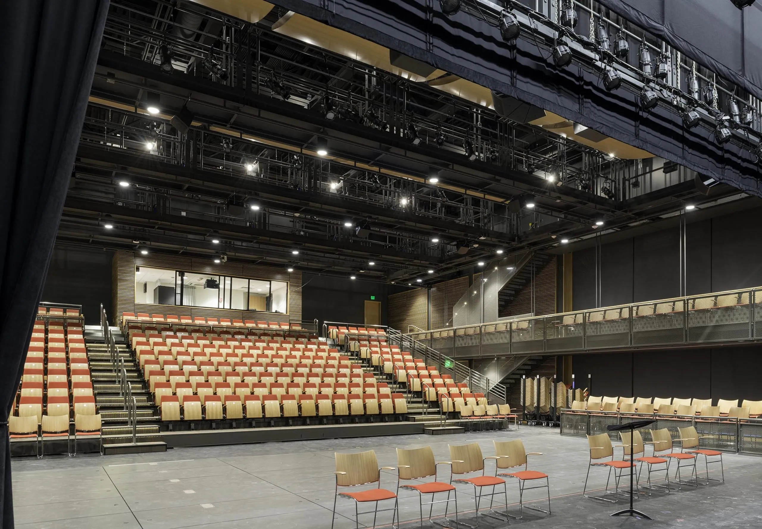 interior view of theater seating