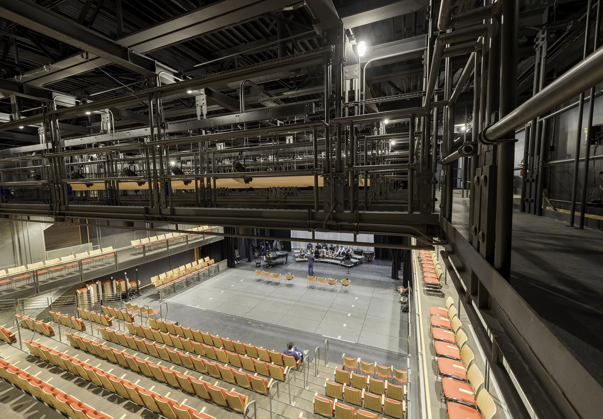 interior view of theater seating