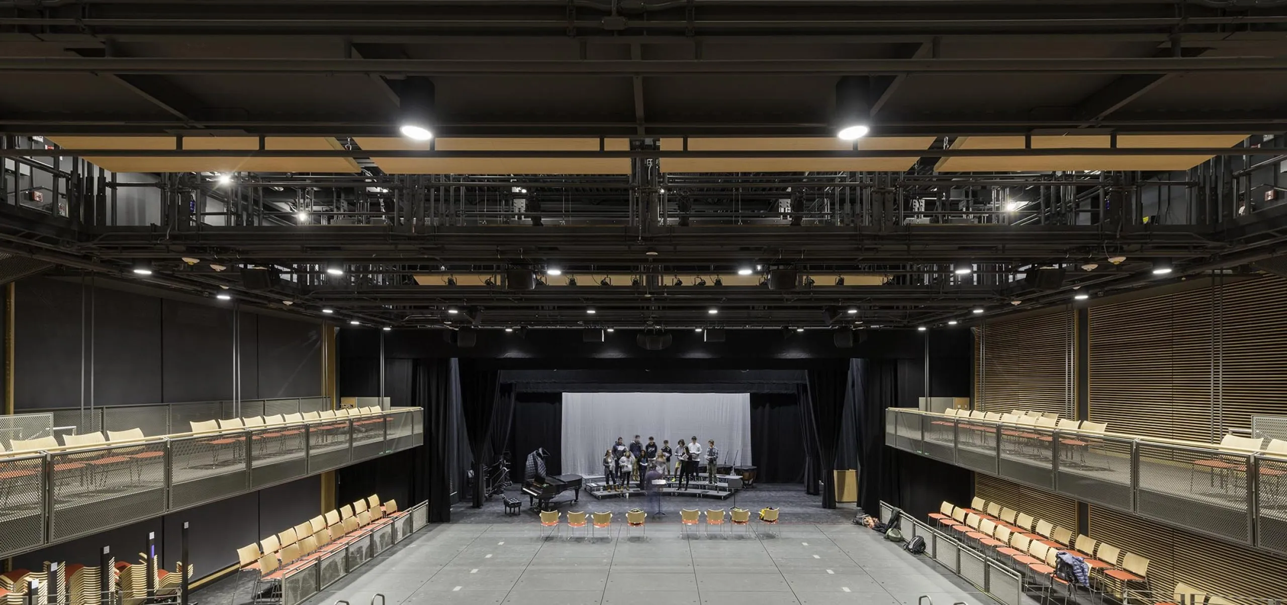 interior view of theater seating