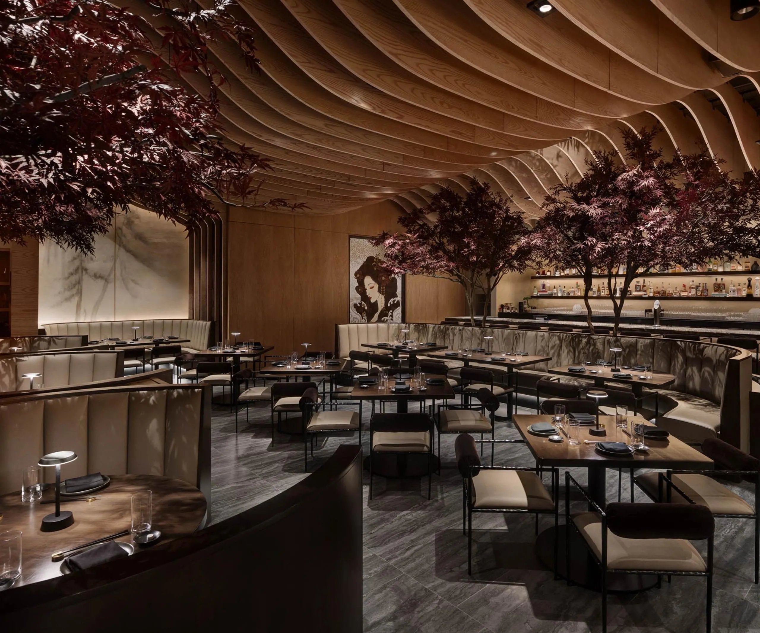 Interior view of the dining room at Nami Lake Nona