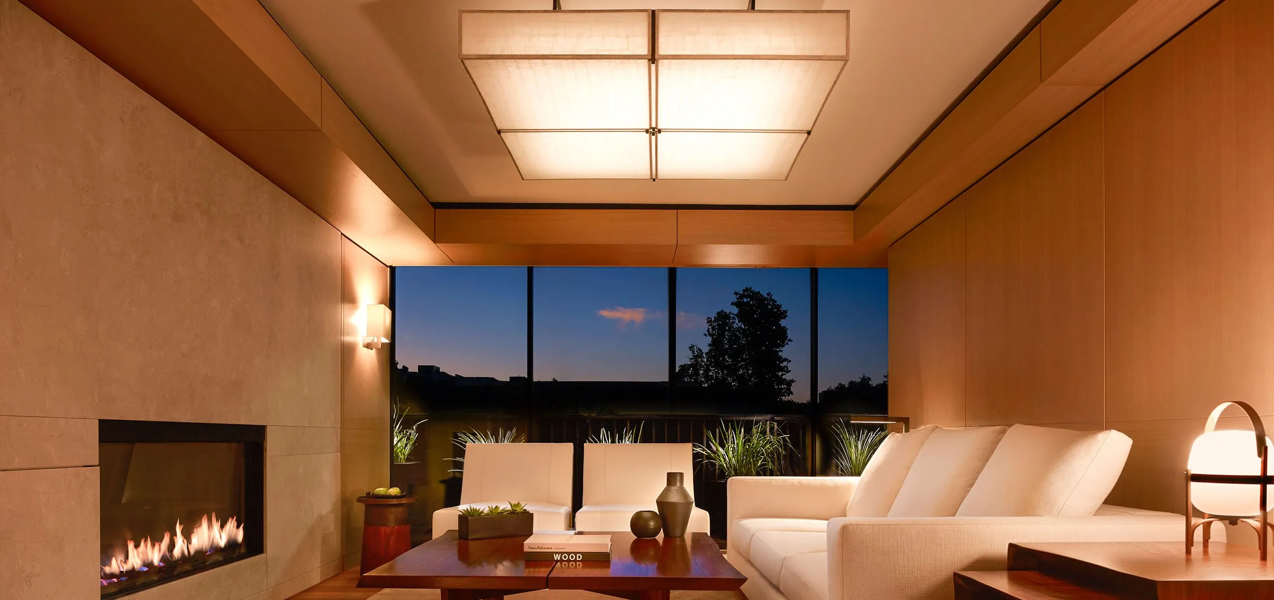 Interior view of a hotel room at Nobu Hotel Palo Alto