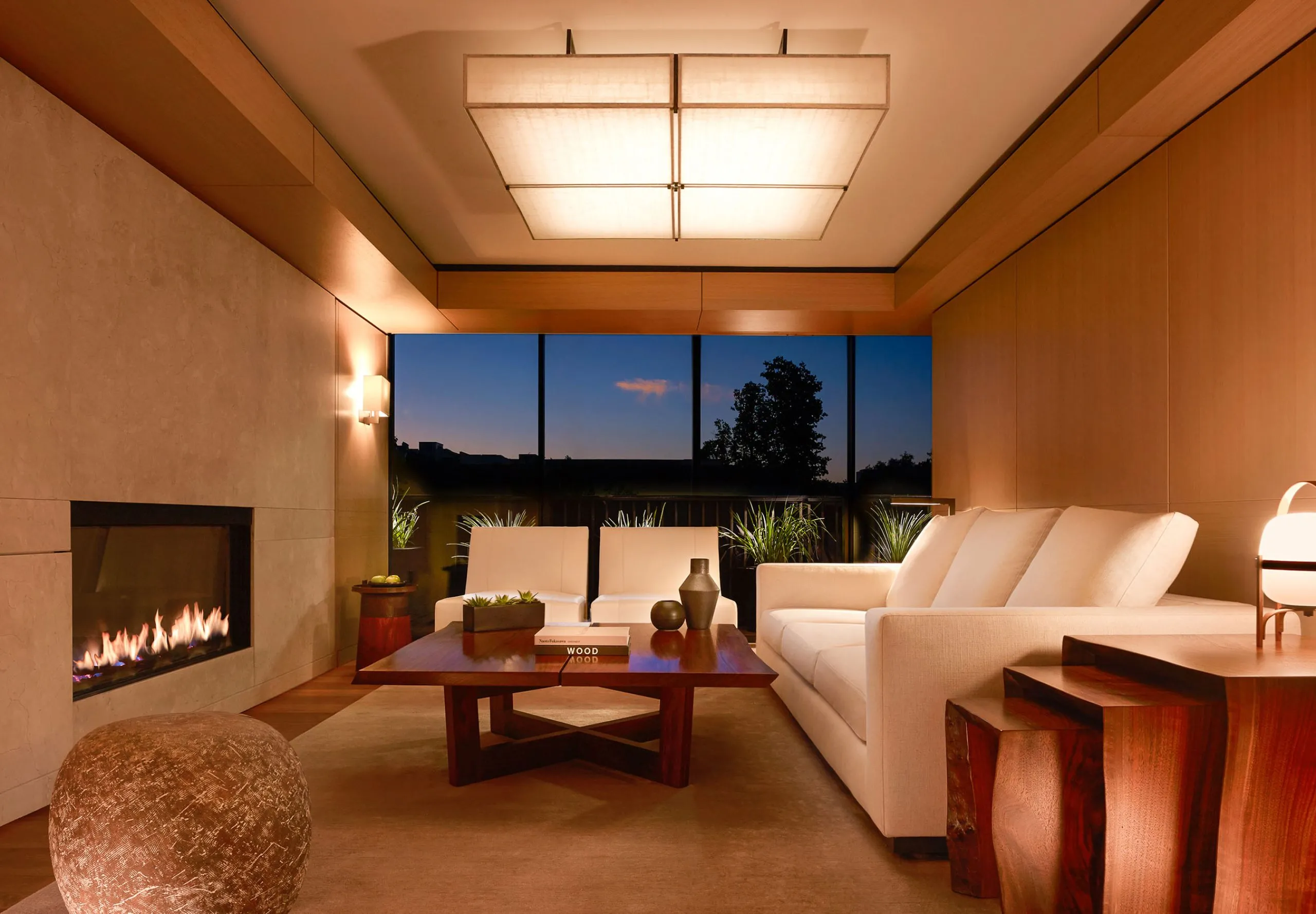 Interior view of a hotel room at Nobu Hotel Palo Alto