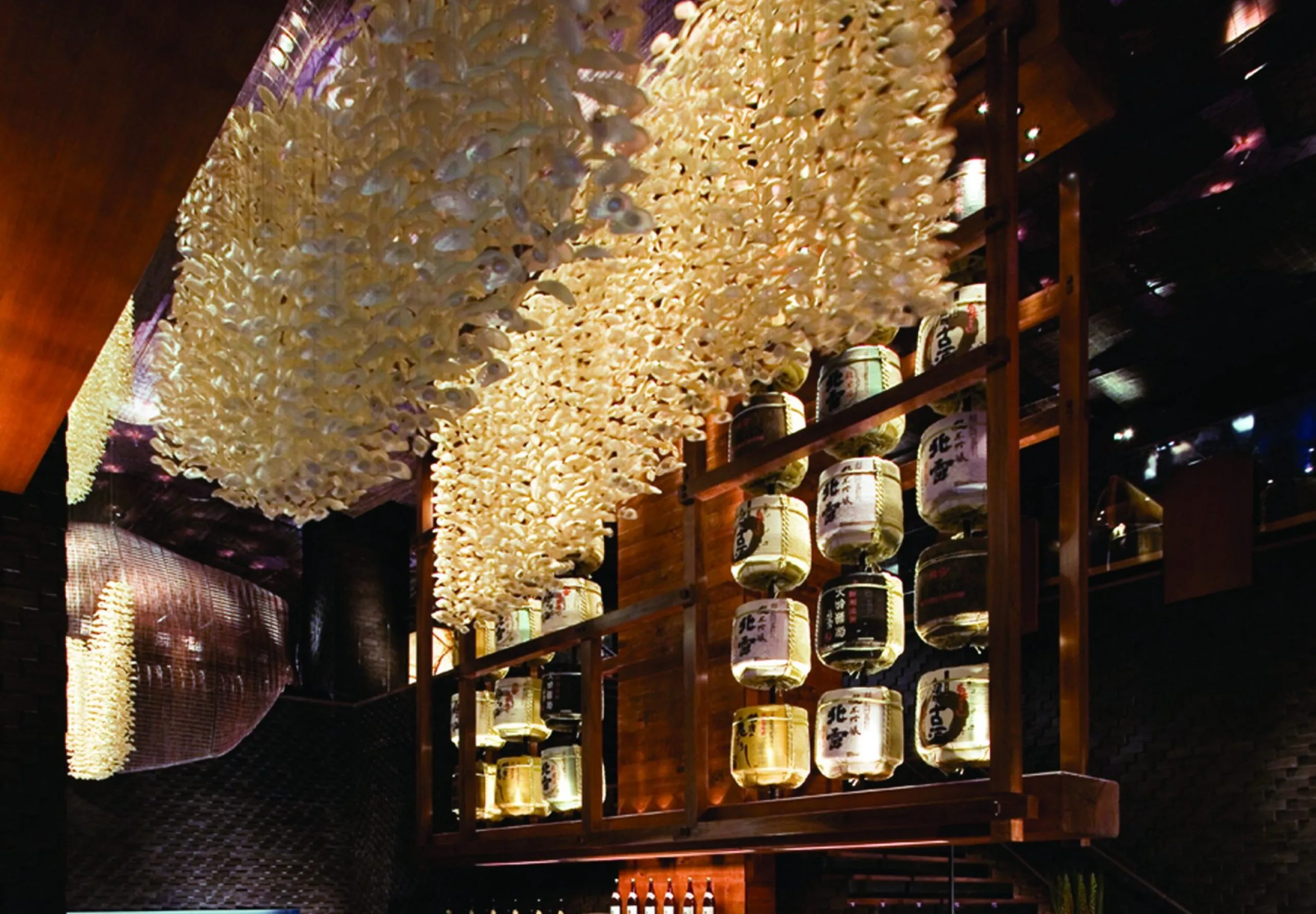 Interior view of the bar at Nobu