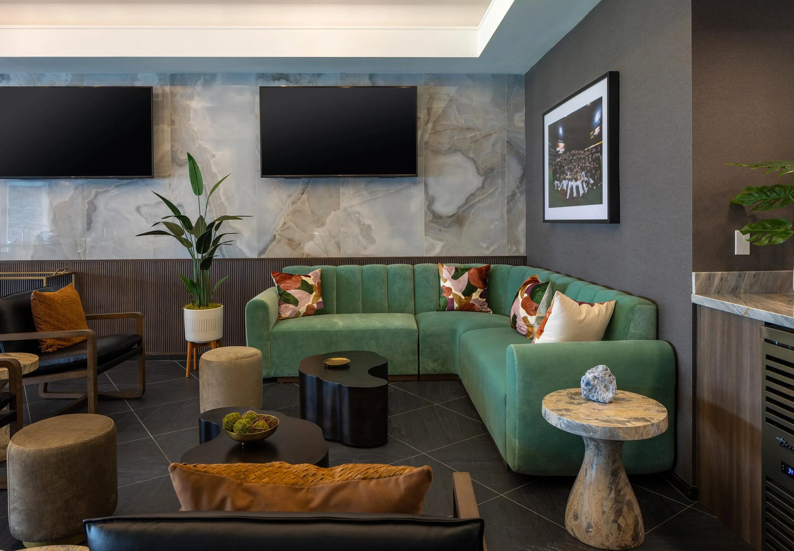 interior view of lounge at Petco Park