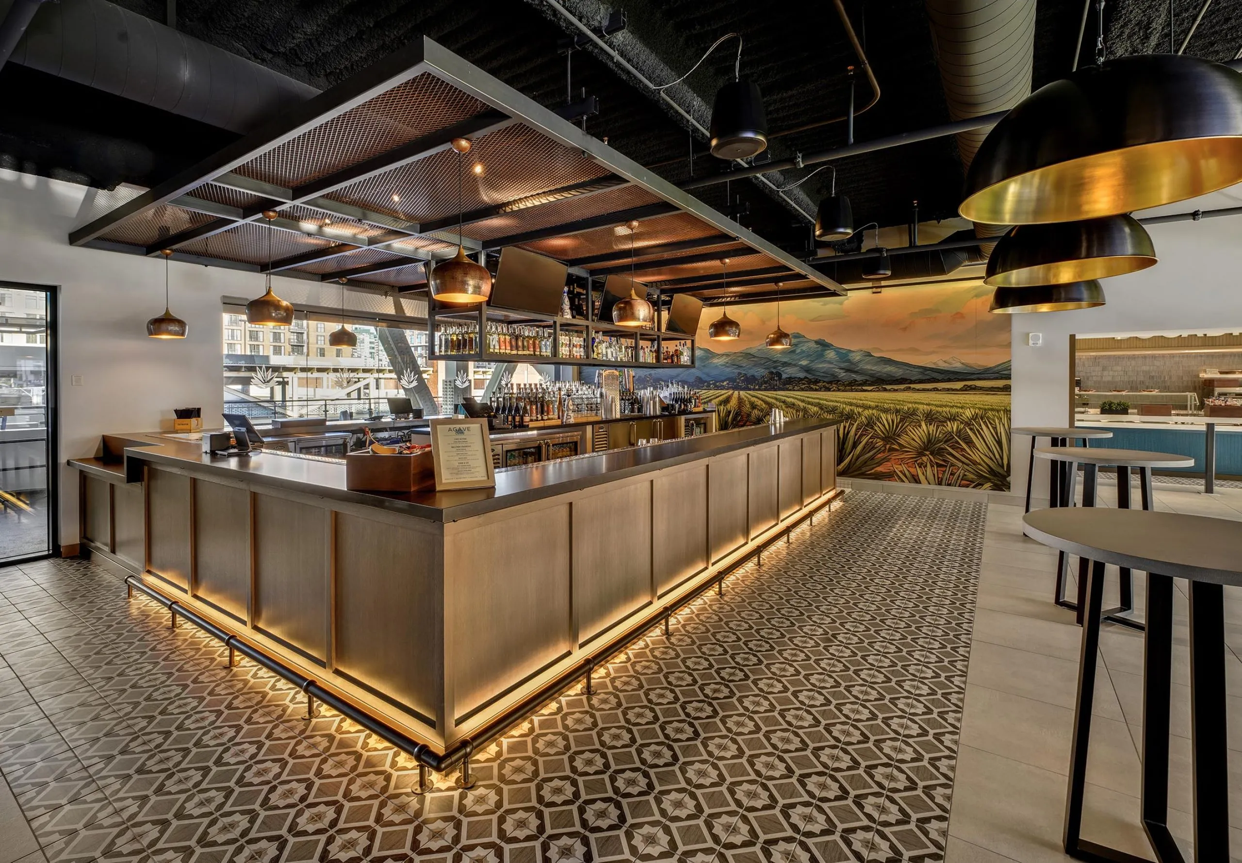 interior view of bar at Petco Park