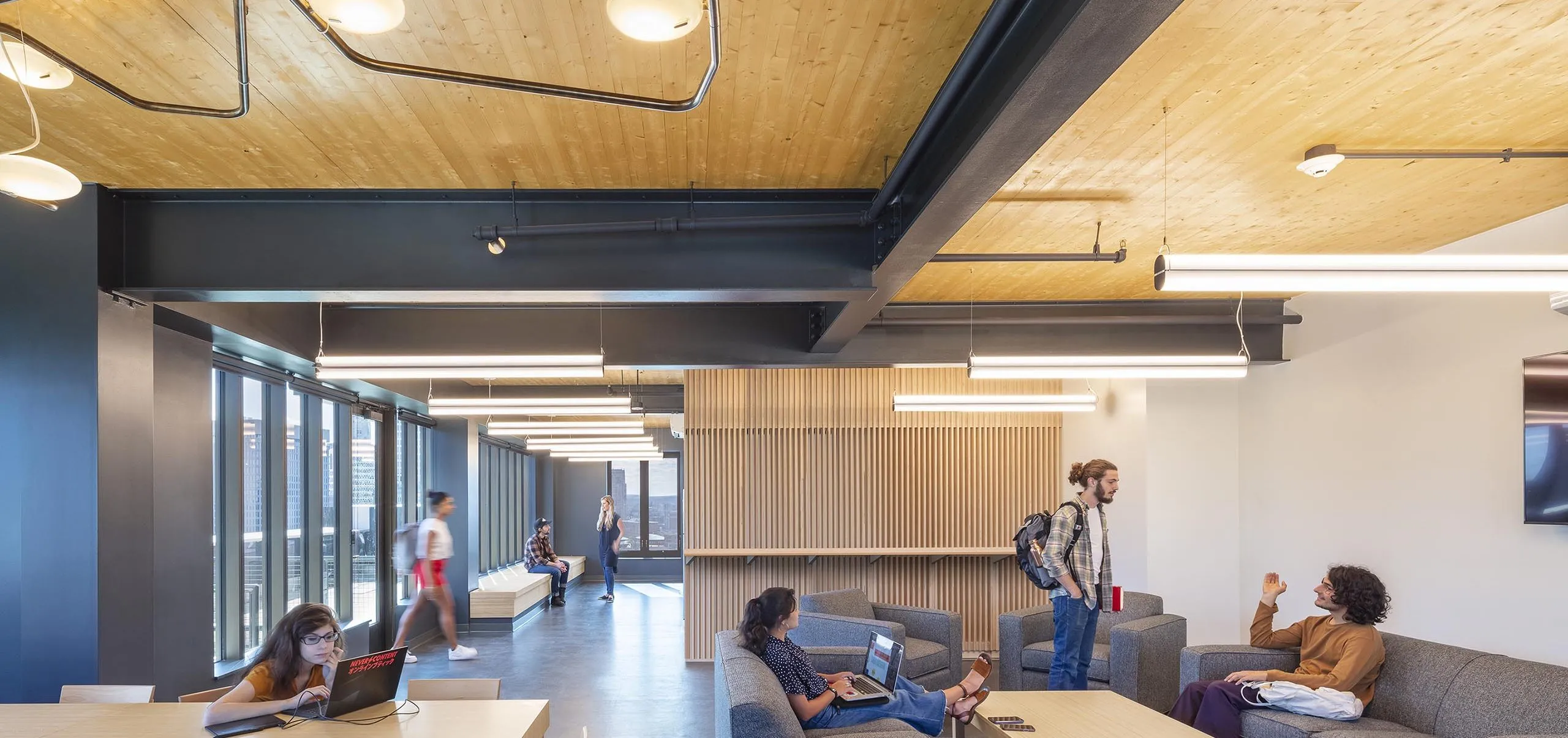 RISD Quad Block indoor lounge area