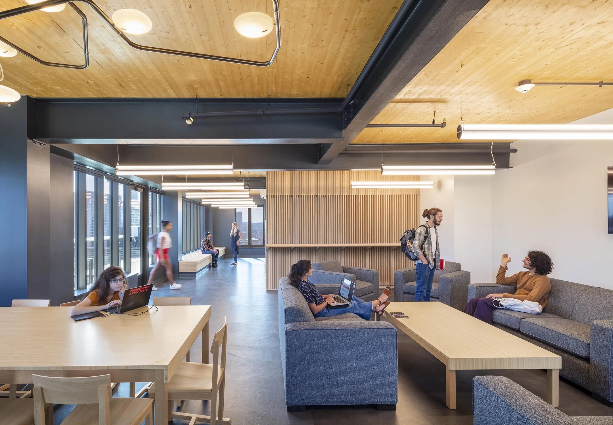 RISD Quad Block indoor lounge area