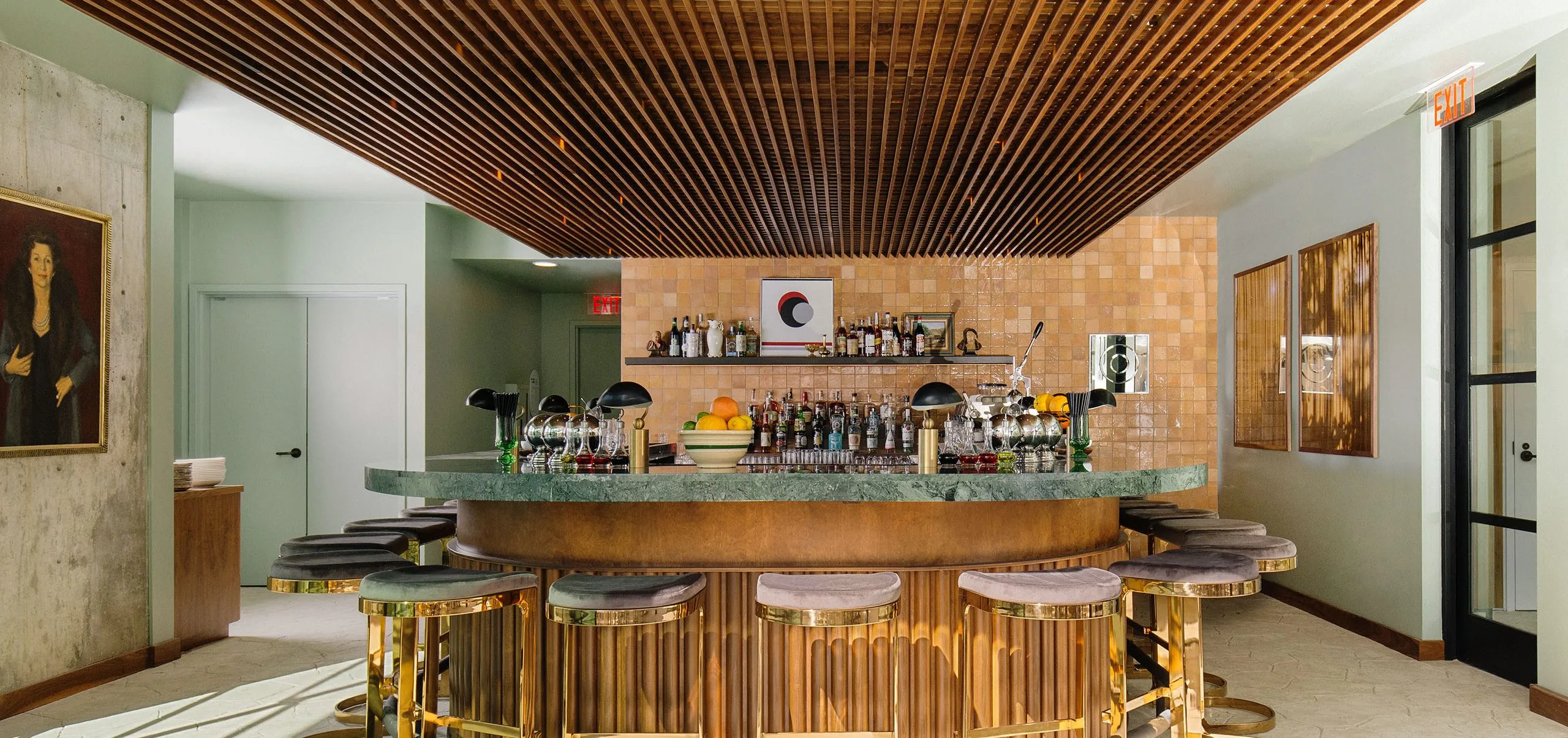 Interior view of the bar at the Silver Lake Pool Inn