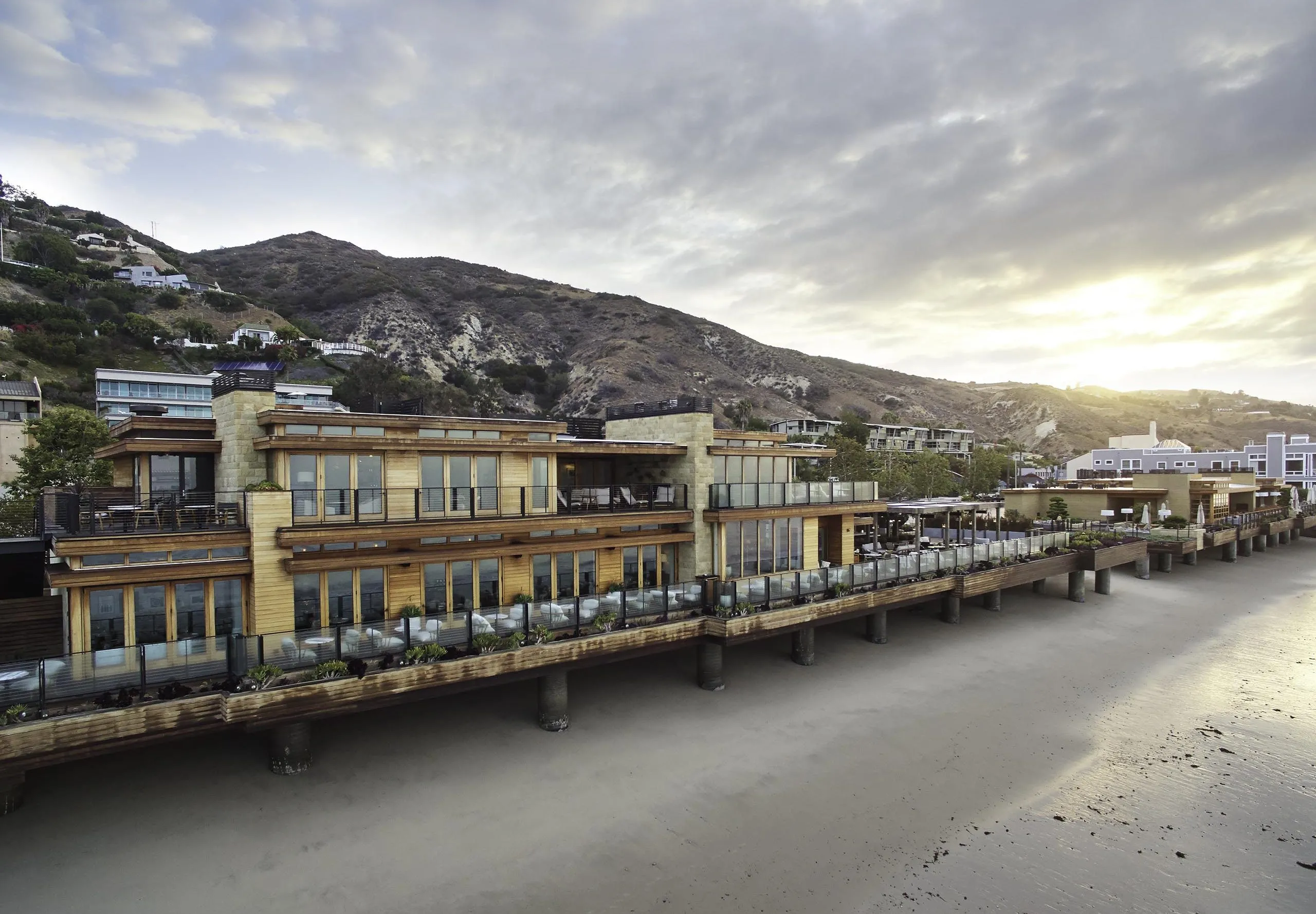 Exterior view of the Soho Little Beach House beachfront building