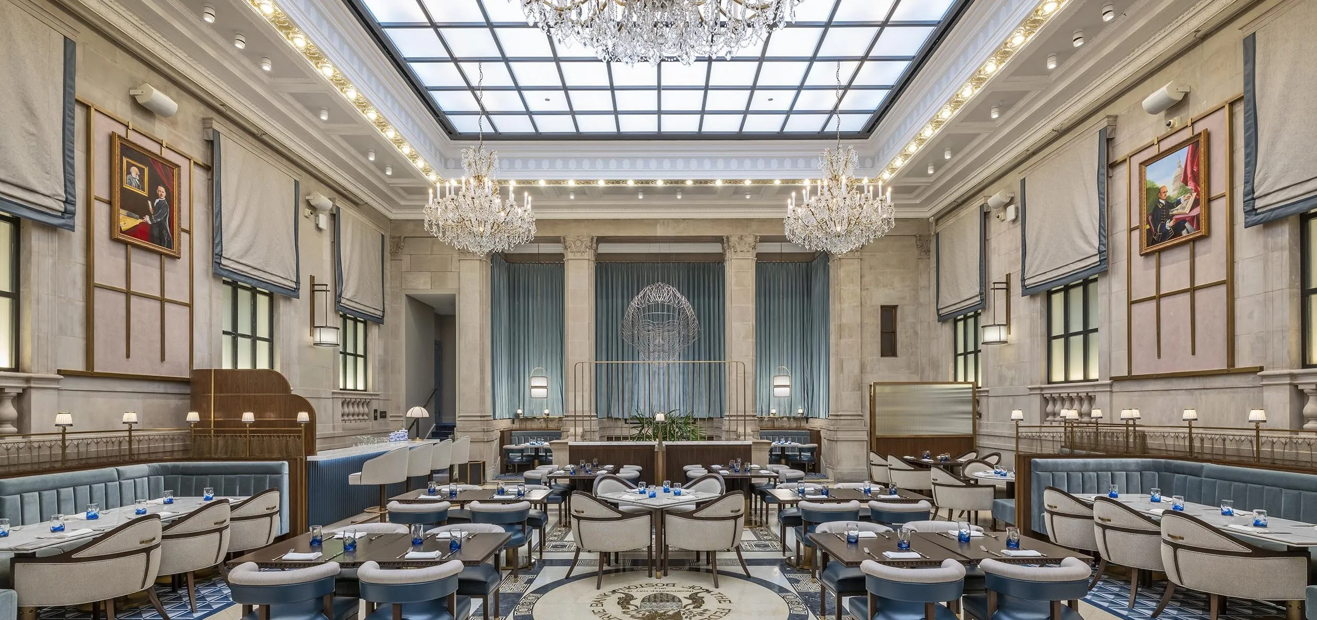 Interior view of the dinning room at The Langham Boston