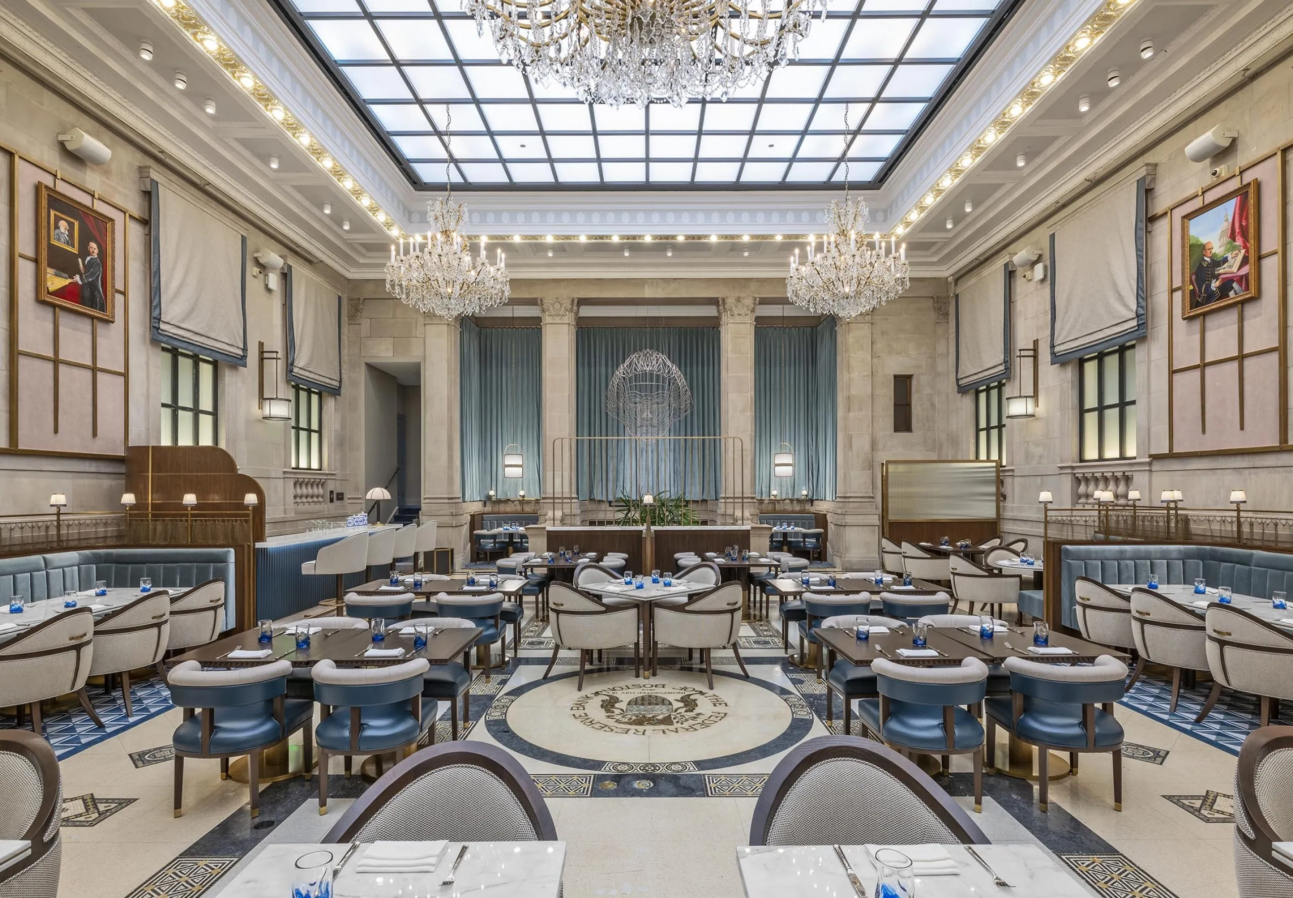 Interior view of the dinning room at The Langham Boston