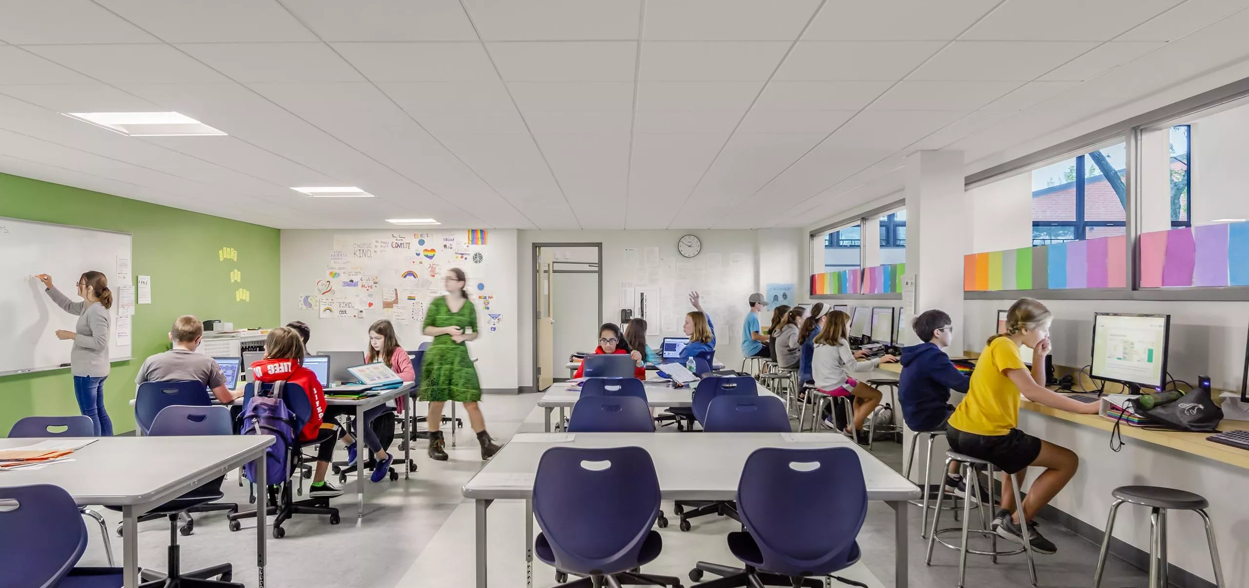 Students in classroom at Gibbs School