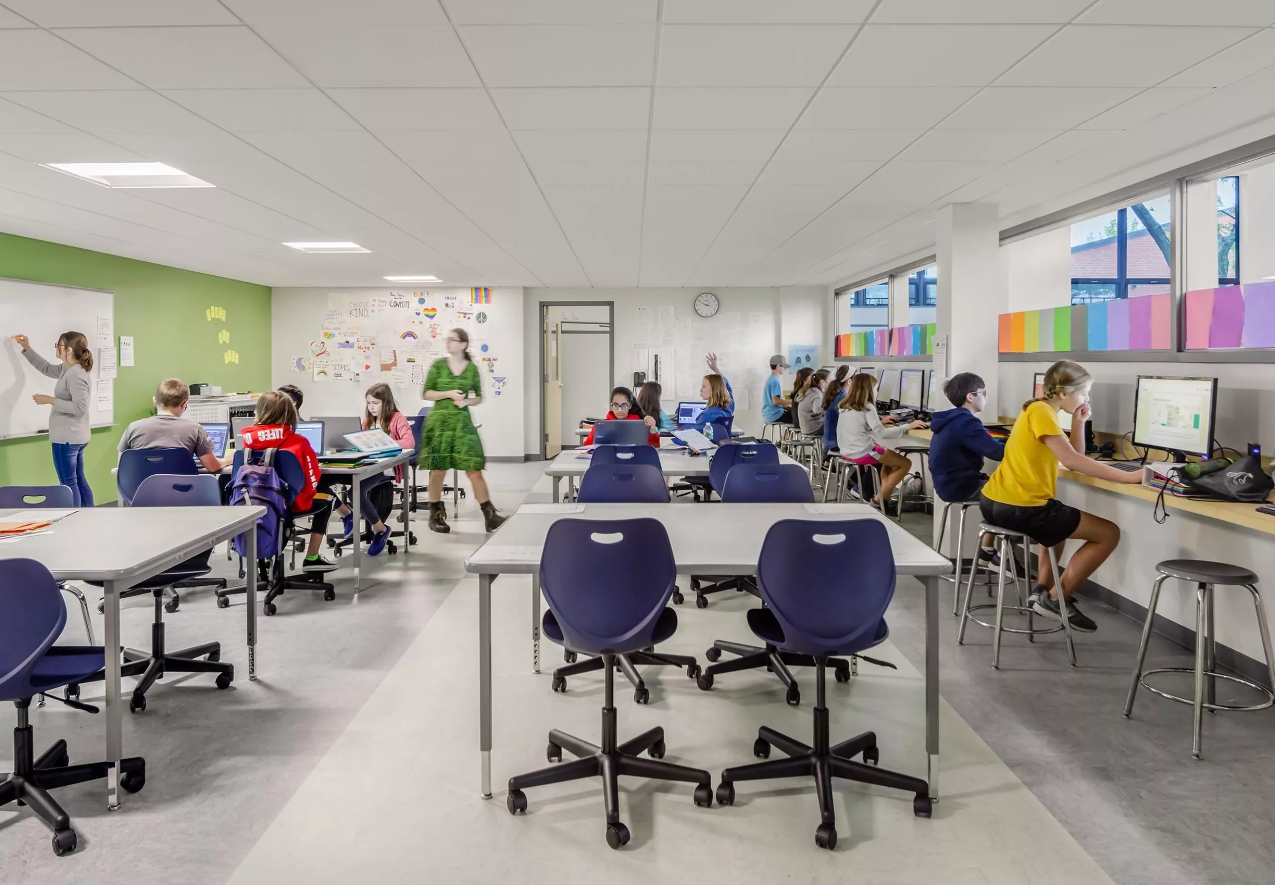 Students in classroom at Gibbs School