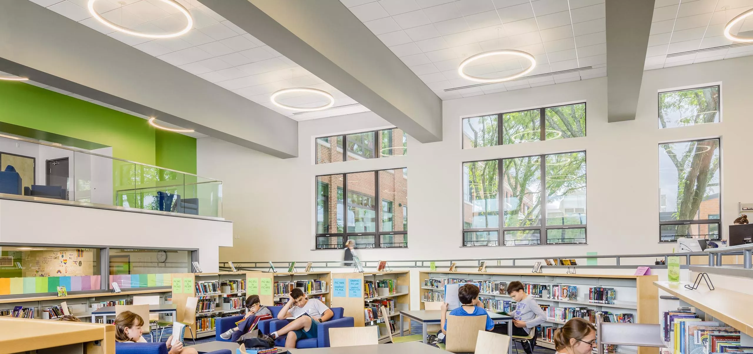 Library and tables in Gibbs School