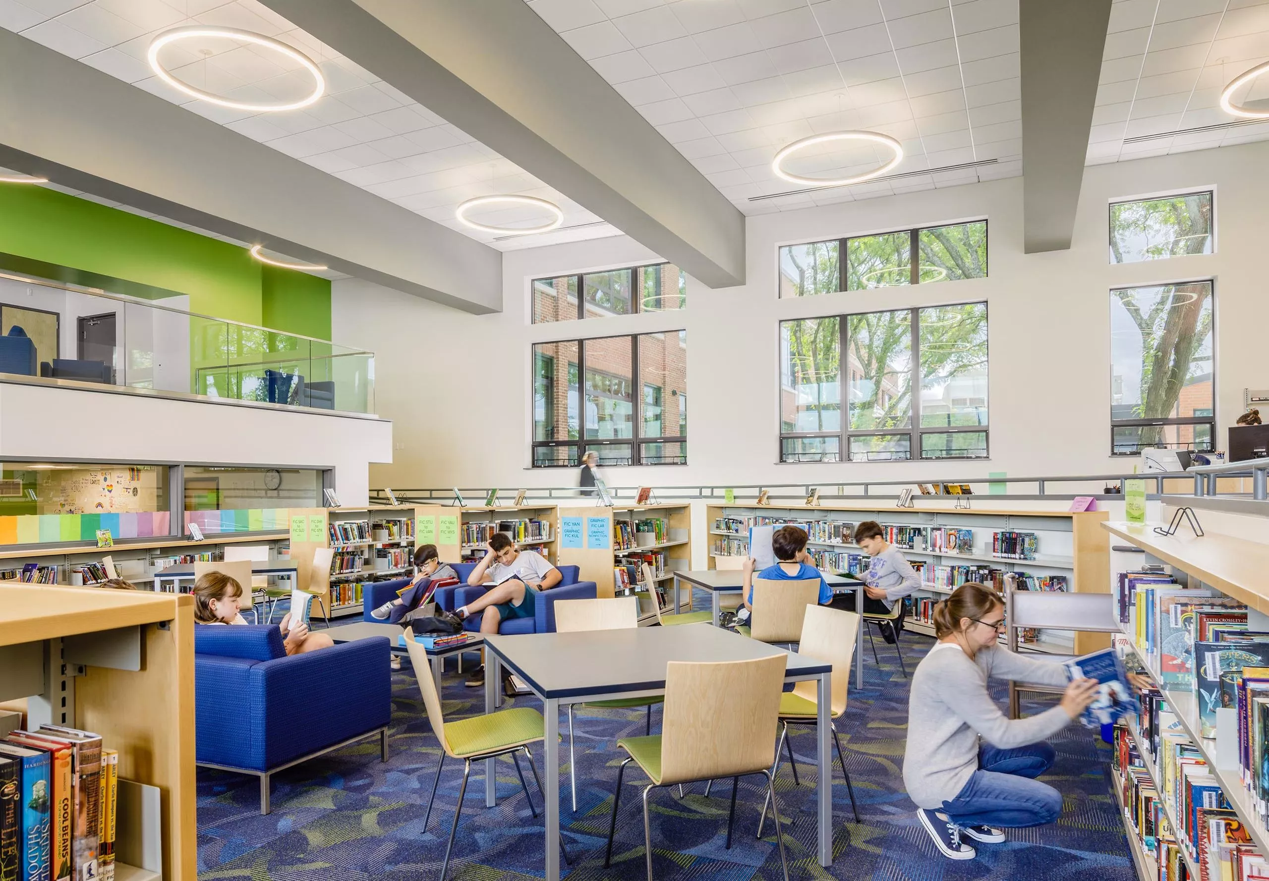 Library and tables in Gibbs School