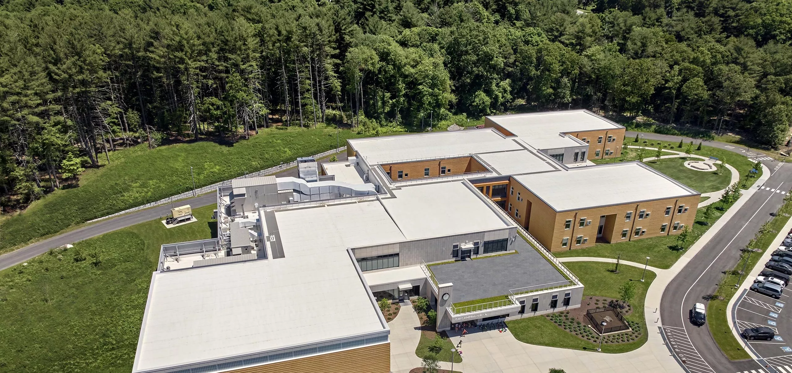 Aerial view of David Mindess Elementarry School