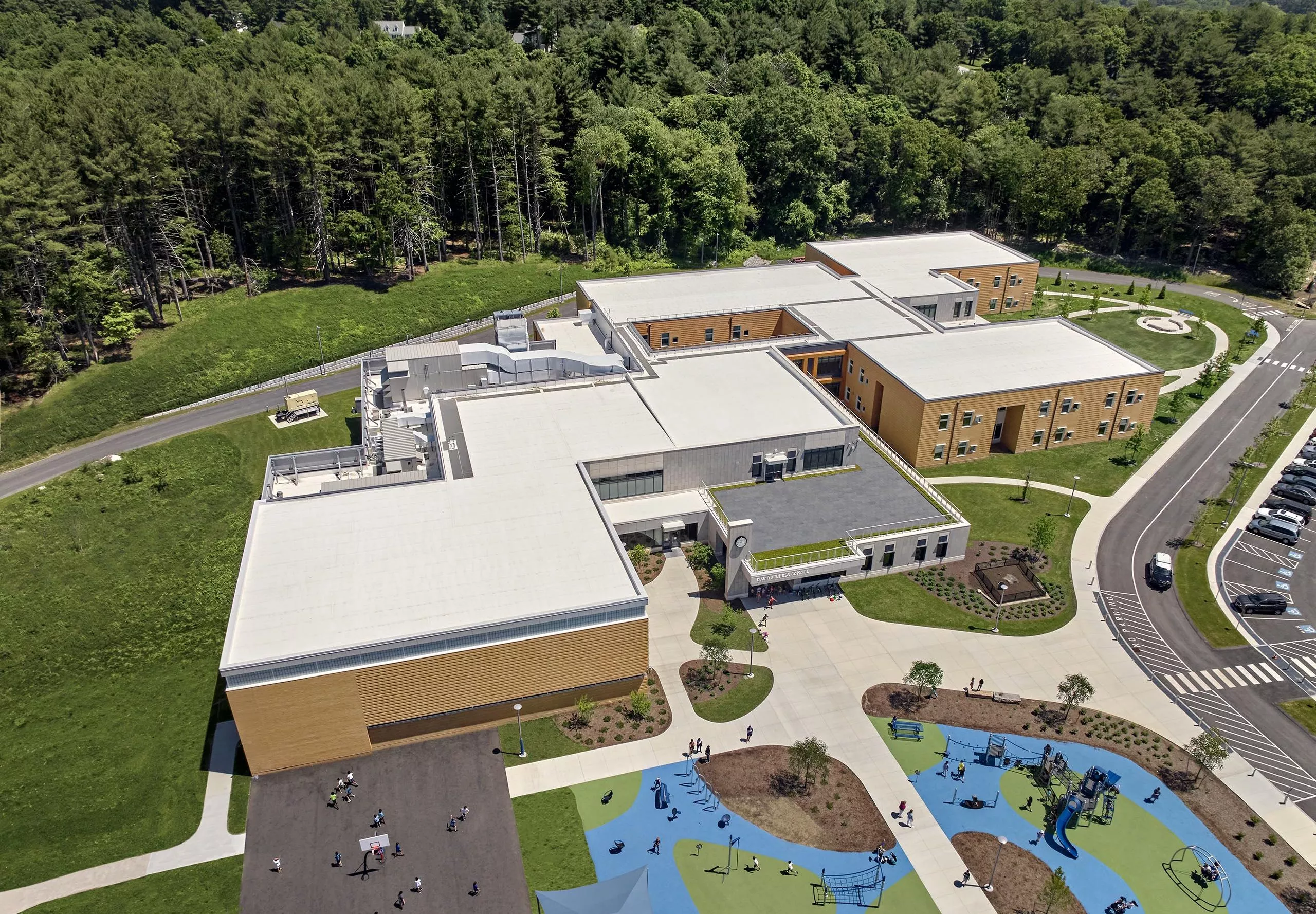 Aerial view of David Mindess Elementarry School