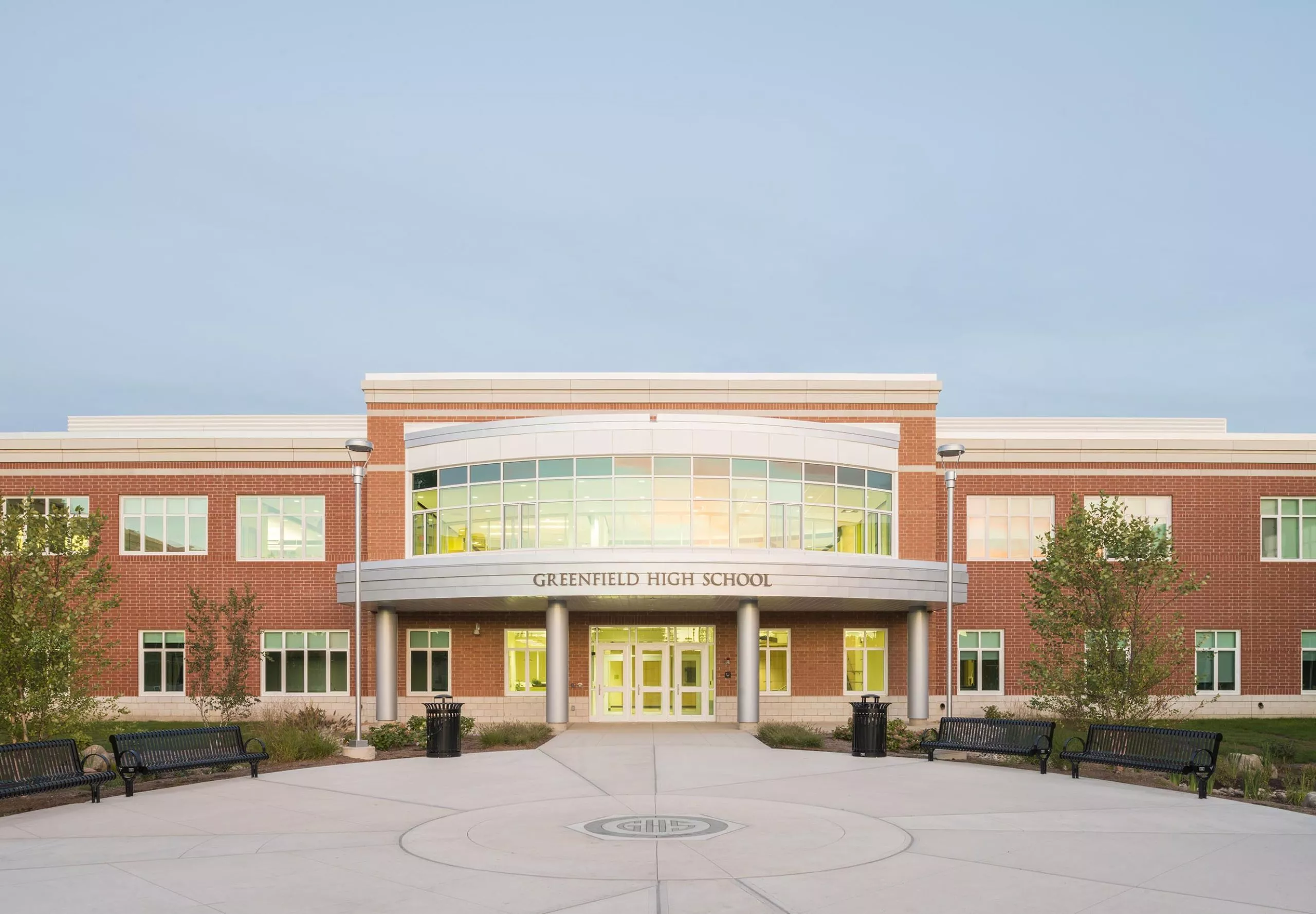 Exterior of Greenfield High School