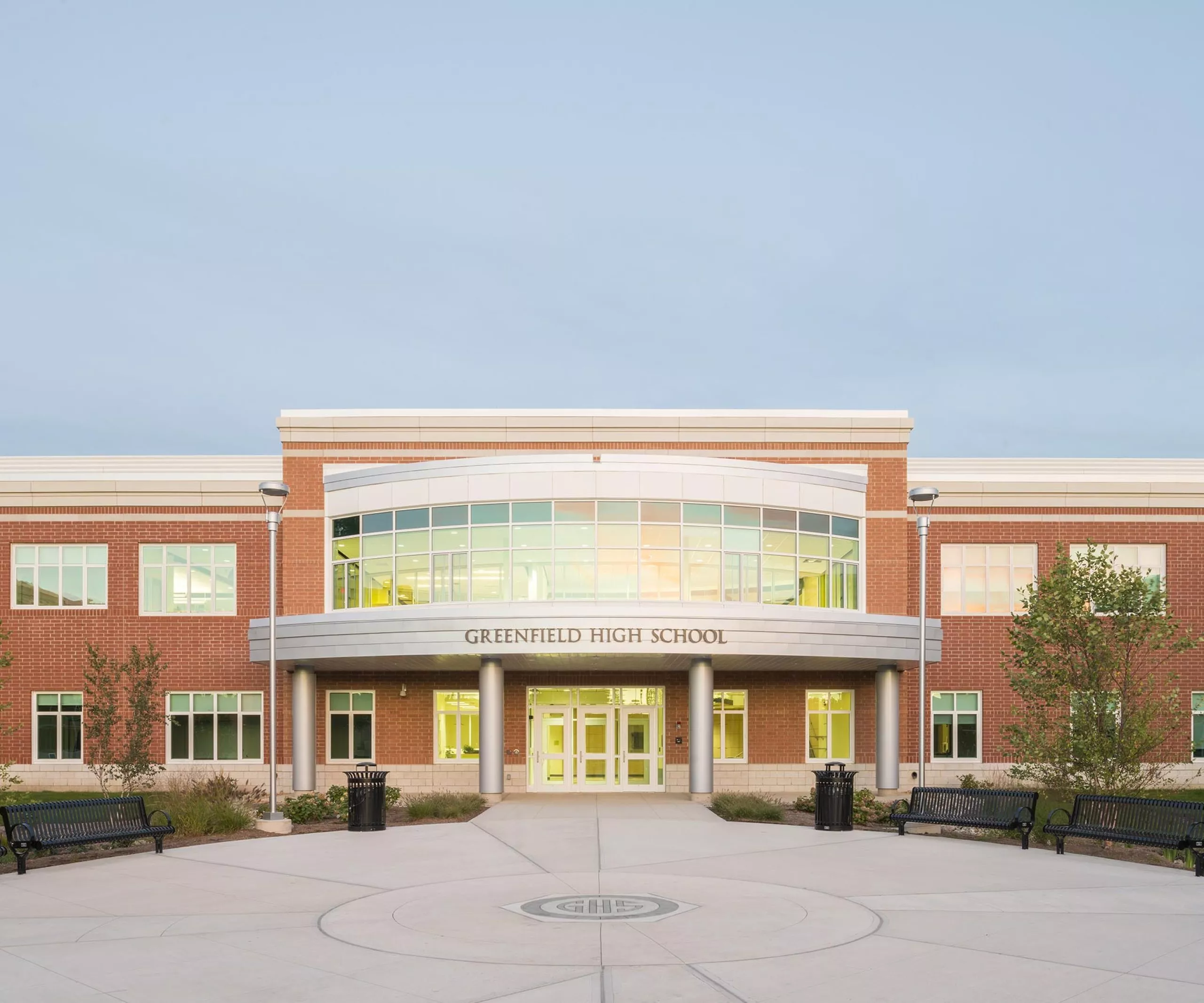 Exterior of Greenfield High School