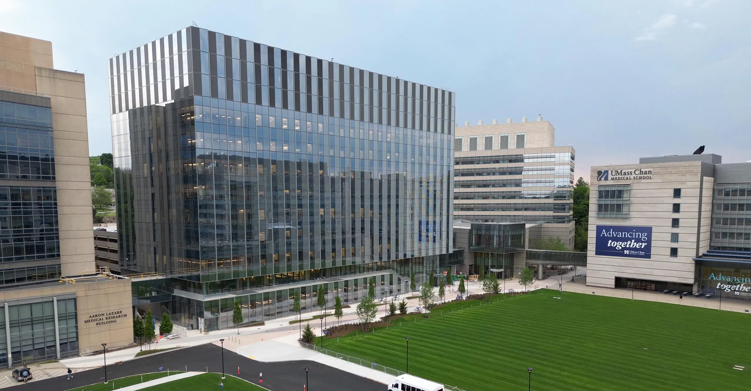 Exterior of UMass Education & Research Building