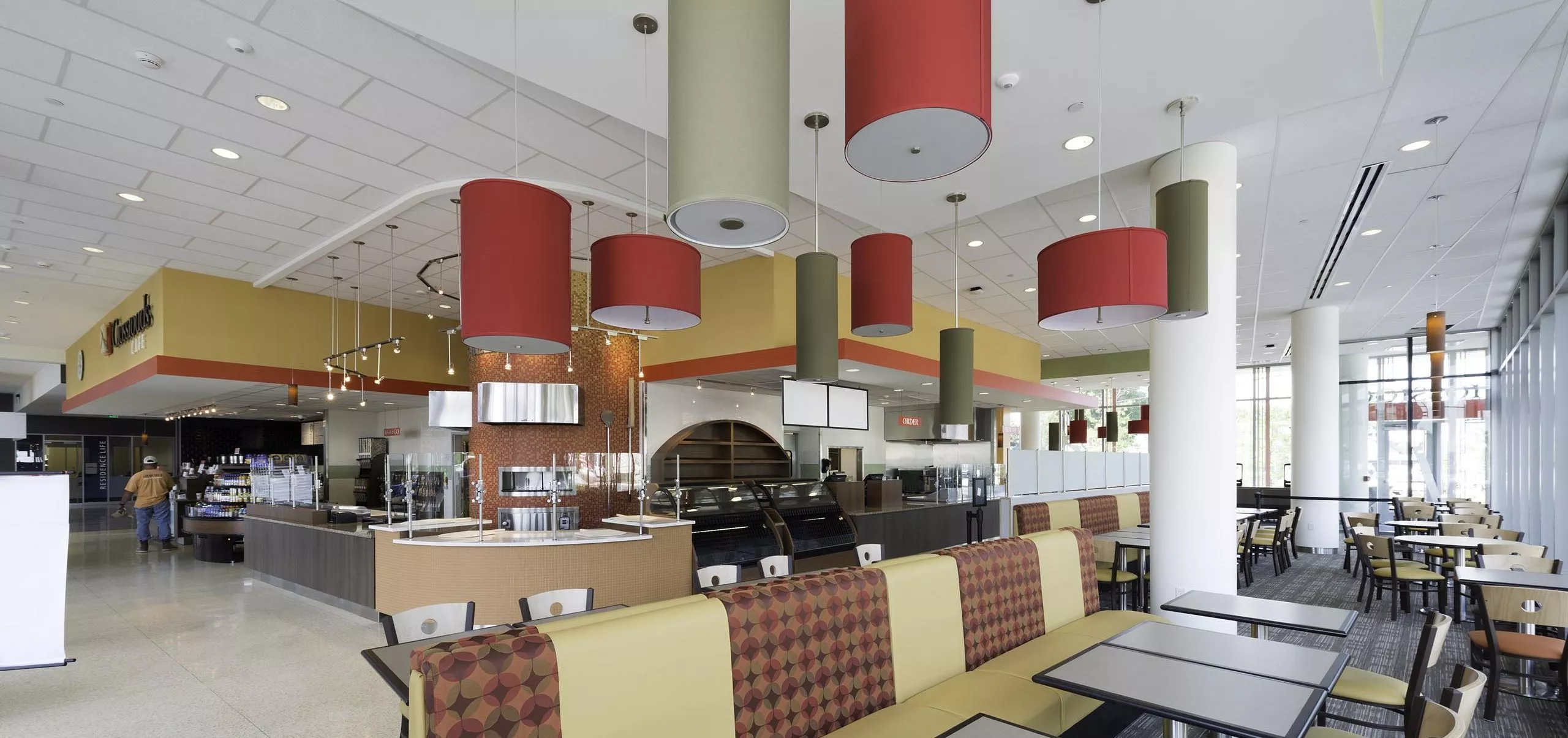 Cafeteria and dining room at UMass University Crossing