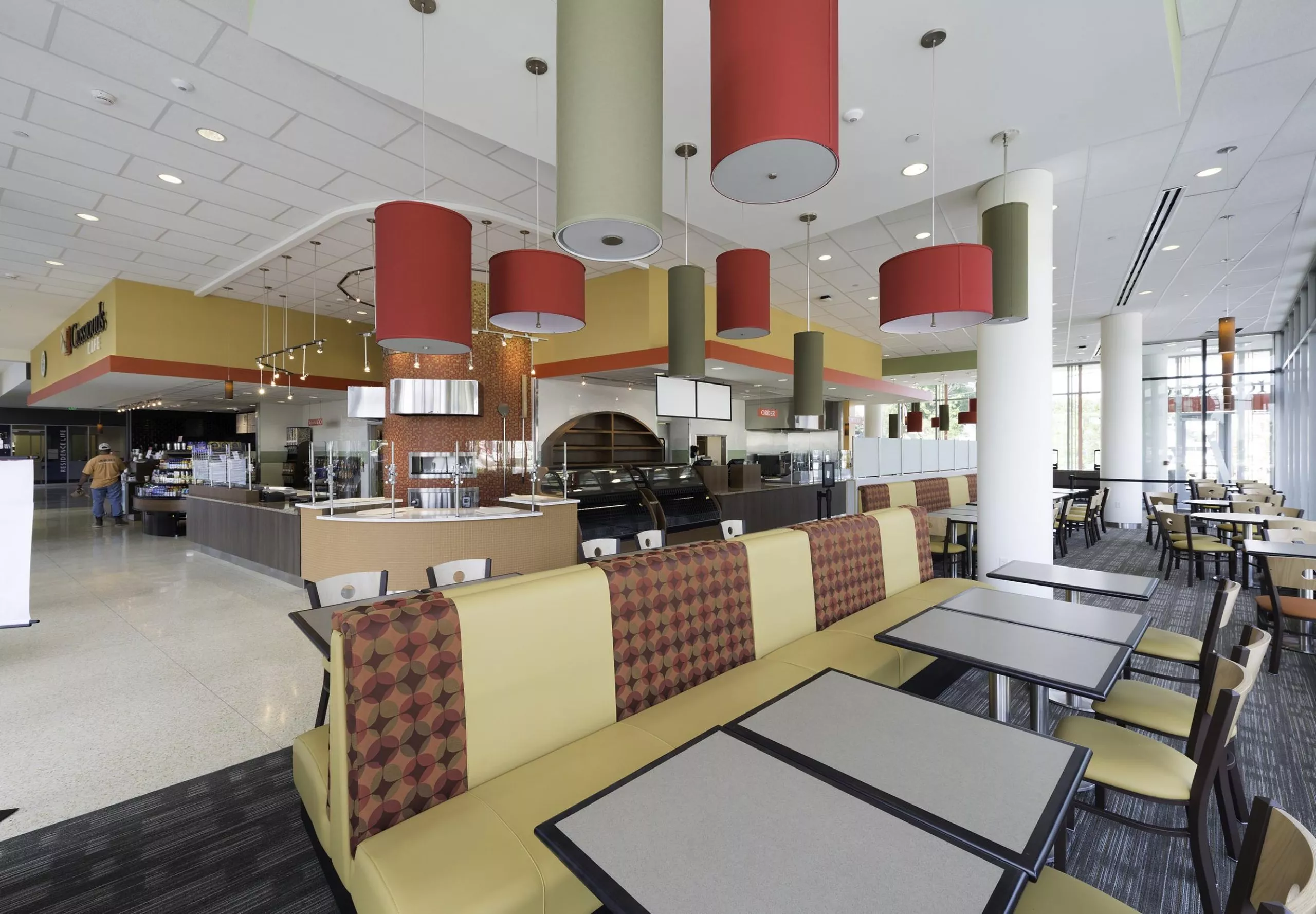 Cafeteria and dining room at UMass University Crossing