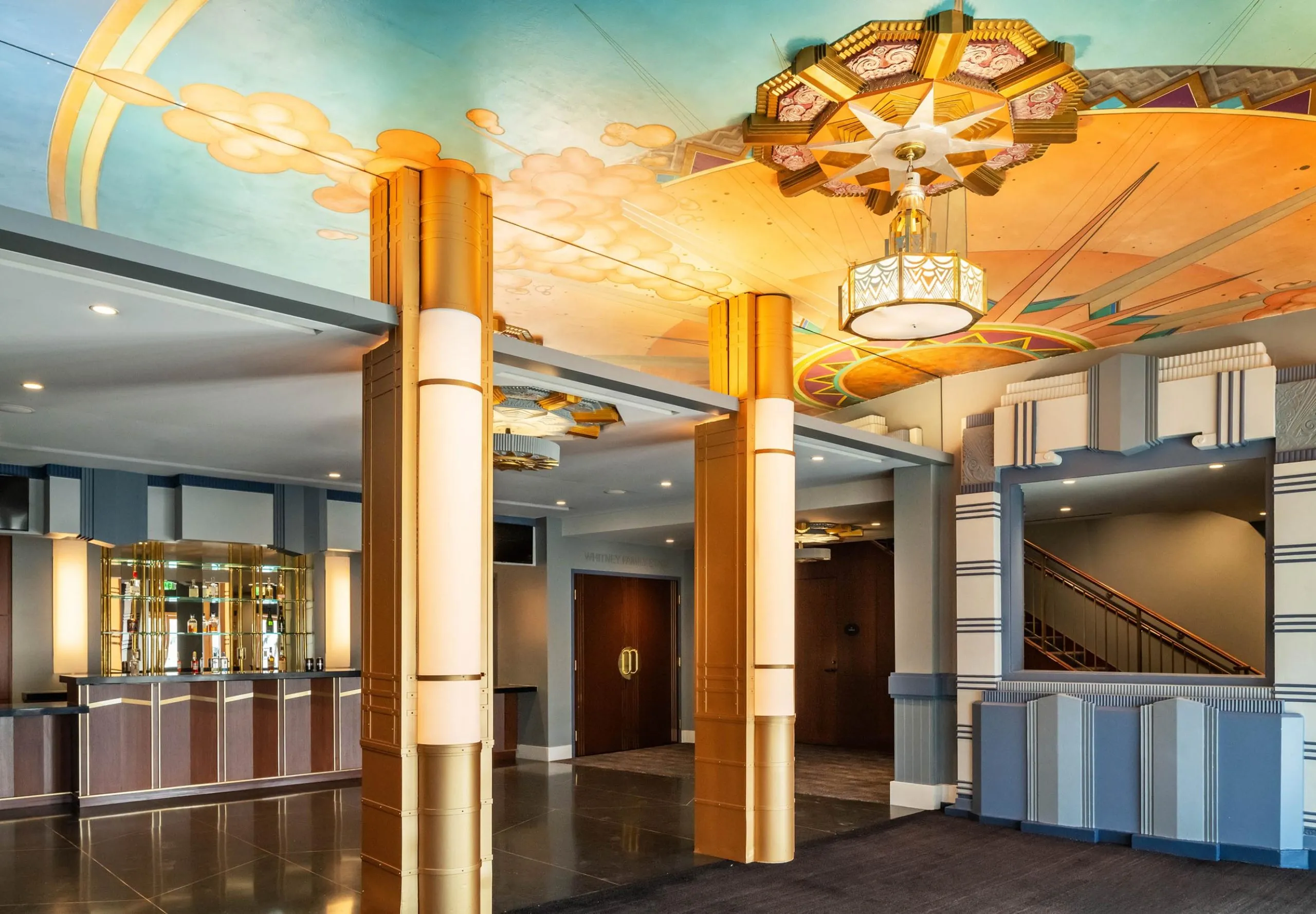 interior view of the UCLA Nimoy theater lobby