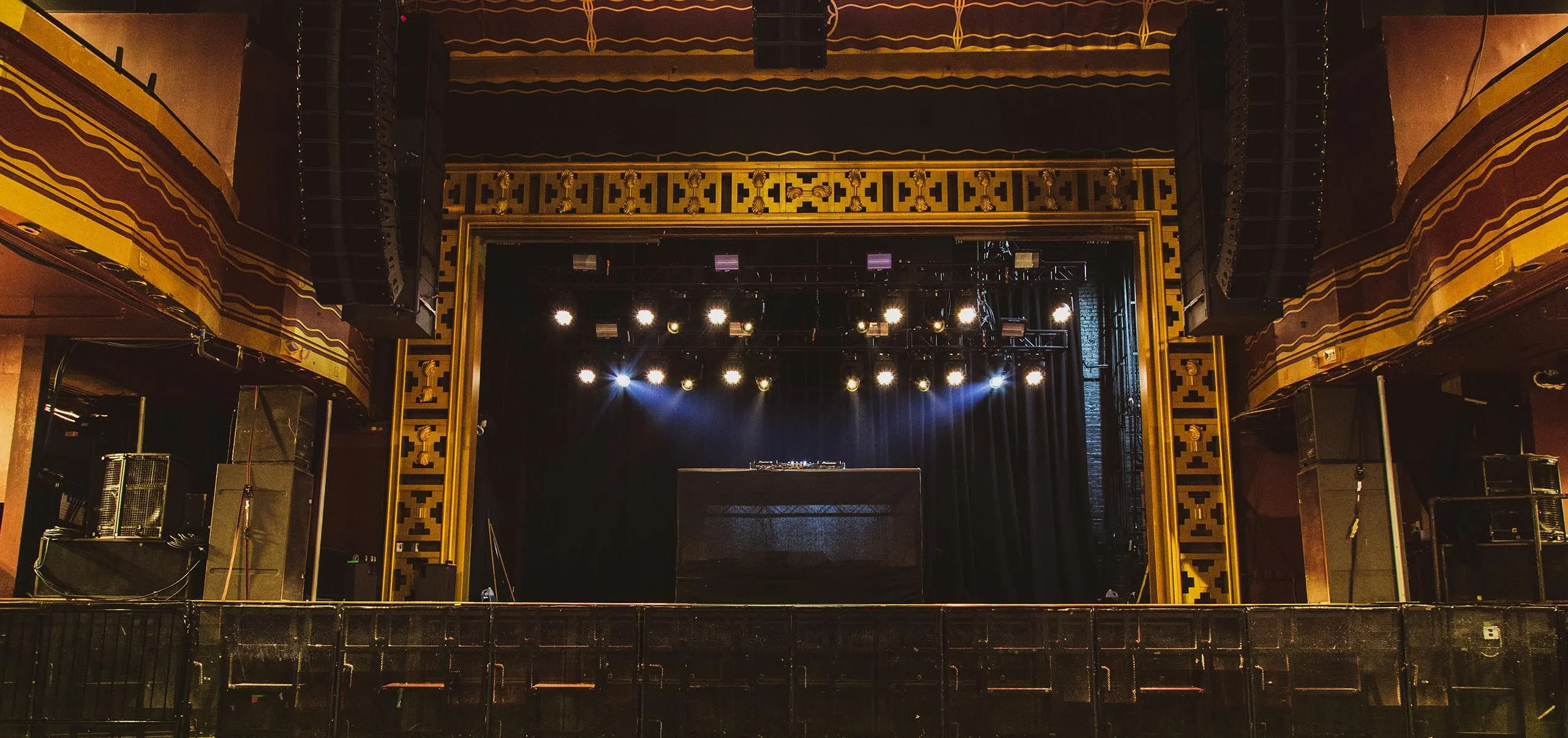 View of stage from the audience at Webster Hall