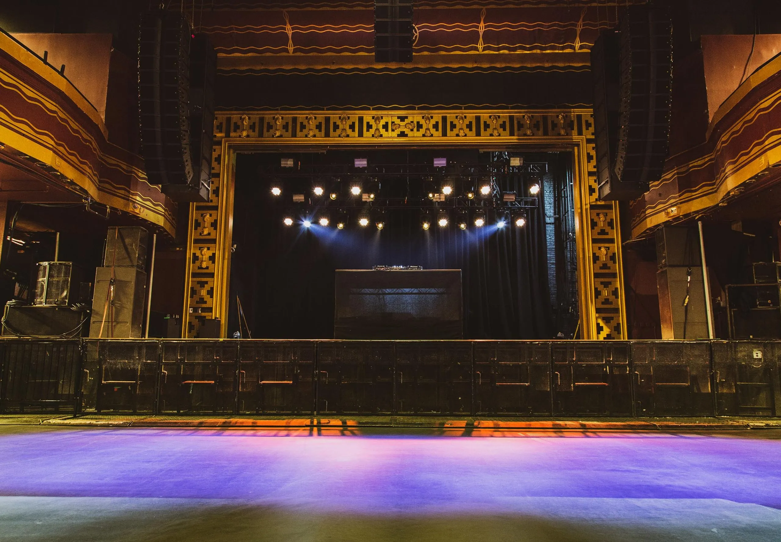 View of stage from the audience at Webster Hall