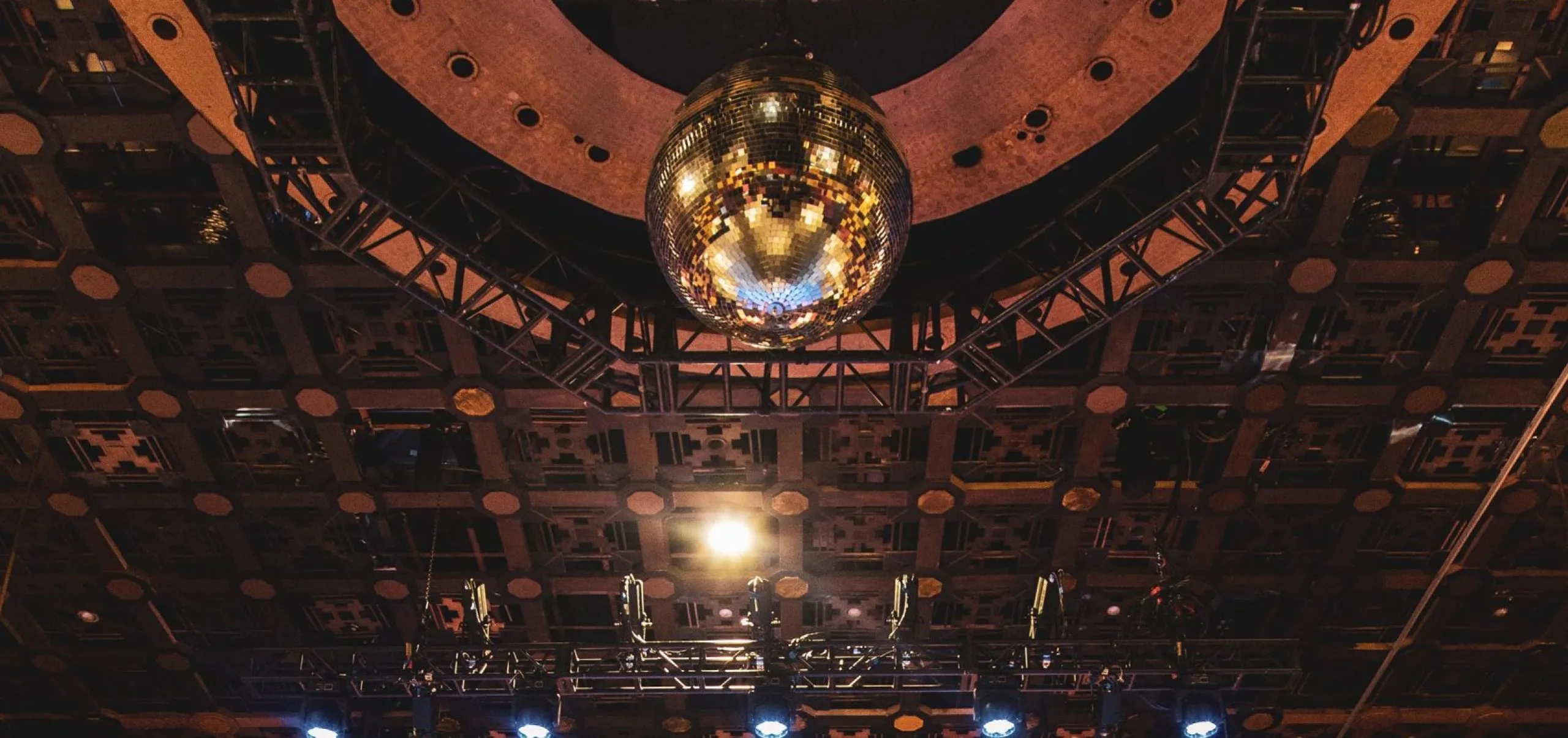 View of stage from the audience at Webster Hall