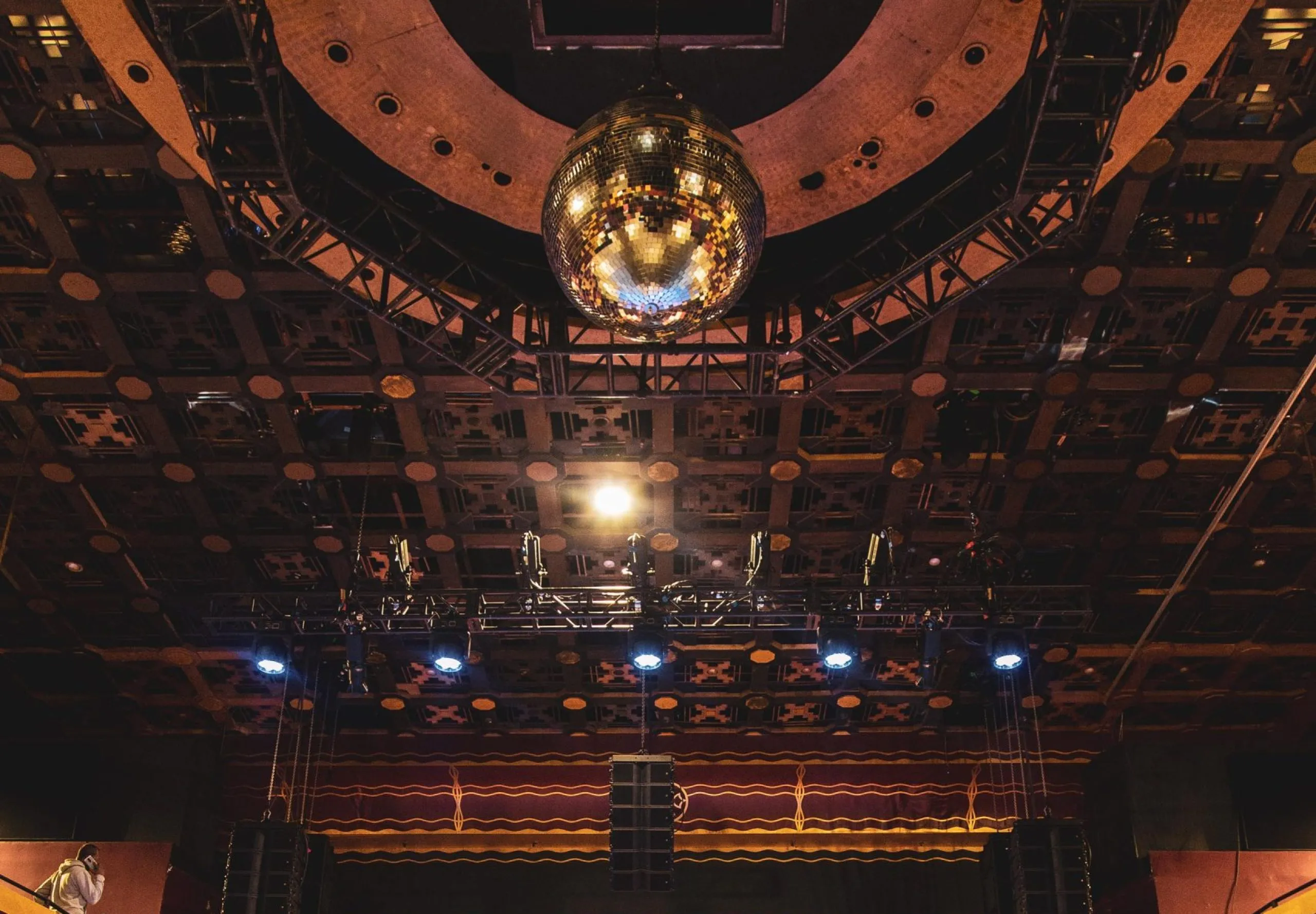 View of stage from the audience at Webster Hall