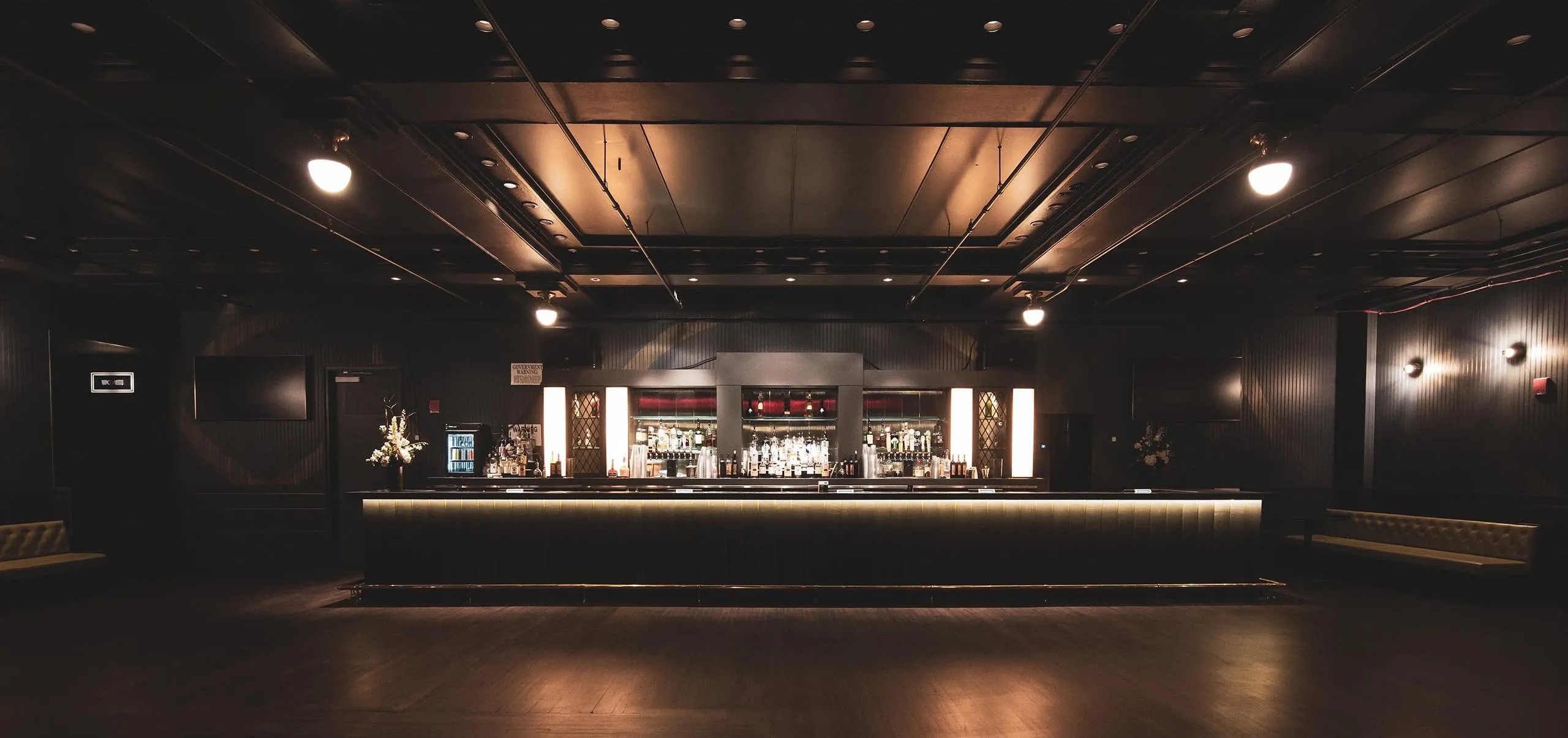 Large bar and standing area at Webster Hall