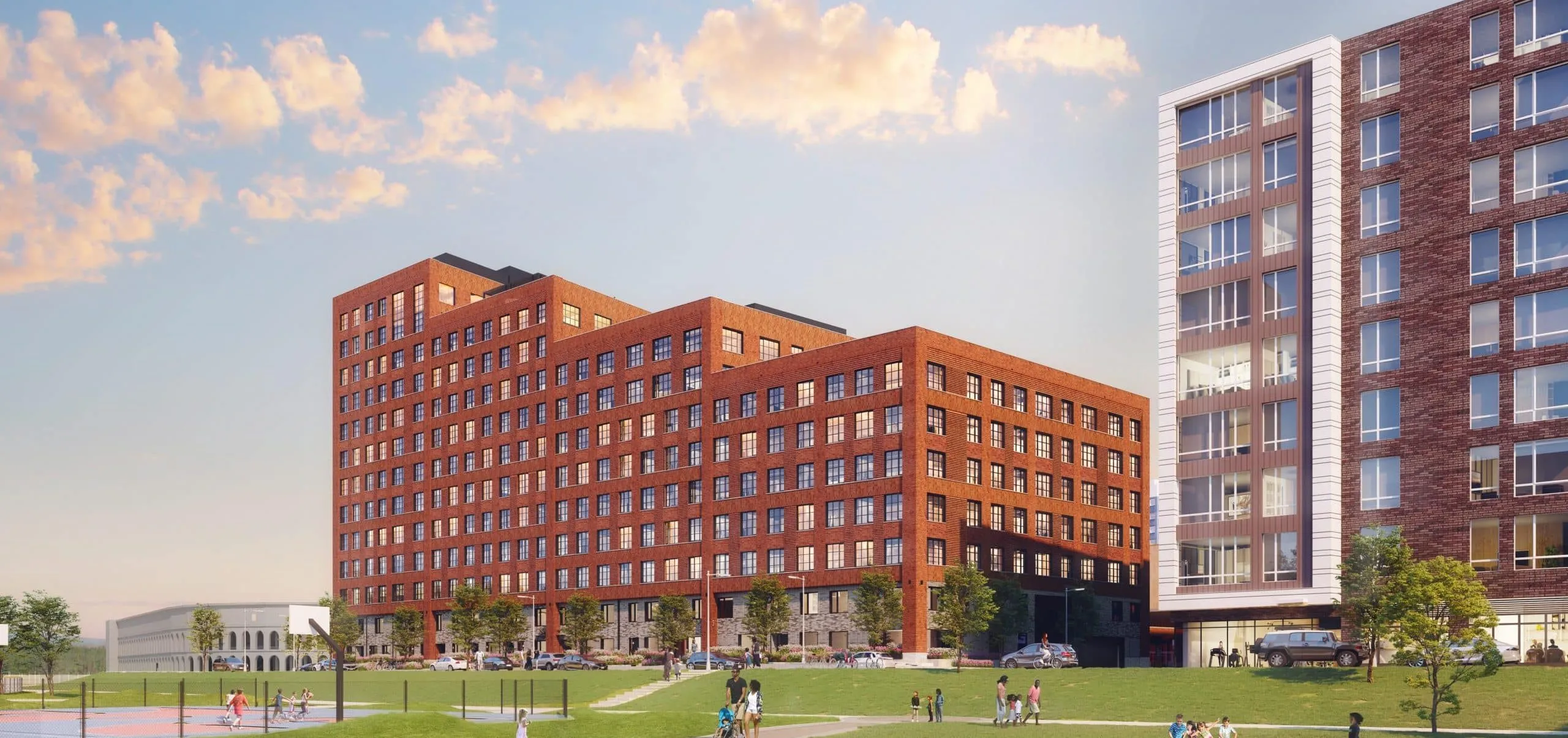 Rendering of Harvard University 100 South Campus Drive building