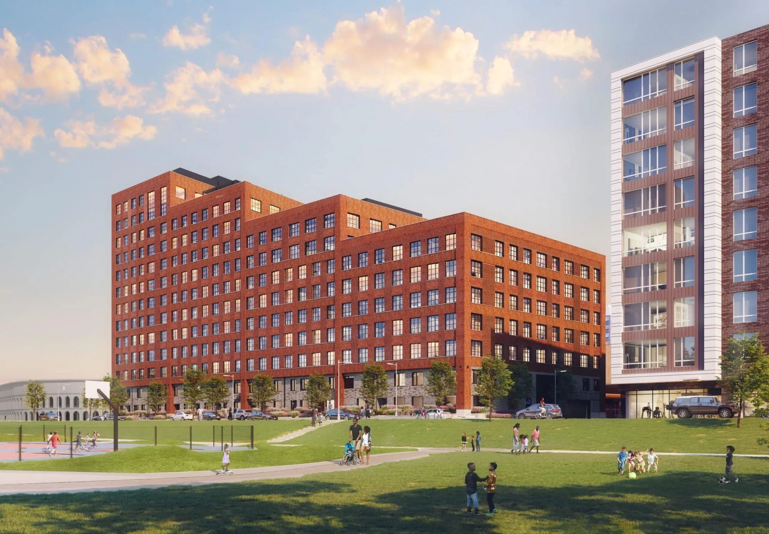 Rendering of Harvard University 100 South Campus Drive building